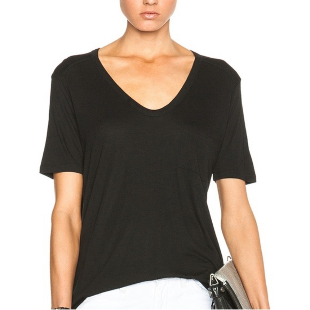 T by Alexander Wang Classic Pocket Tee in Black